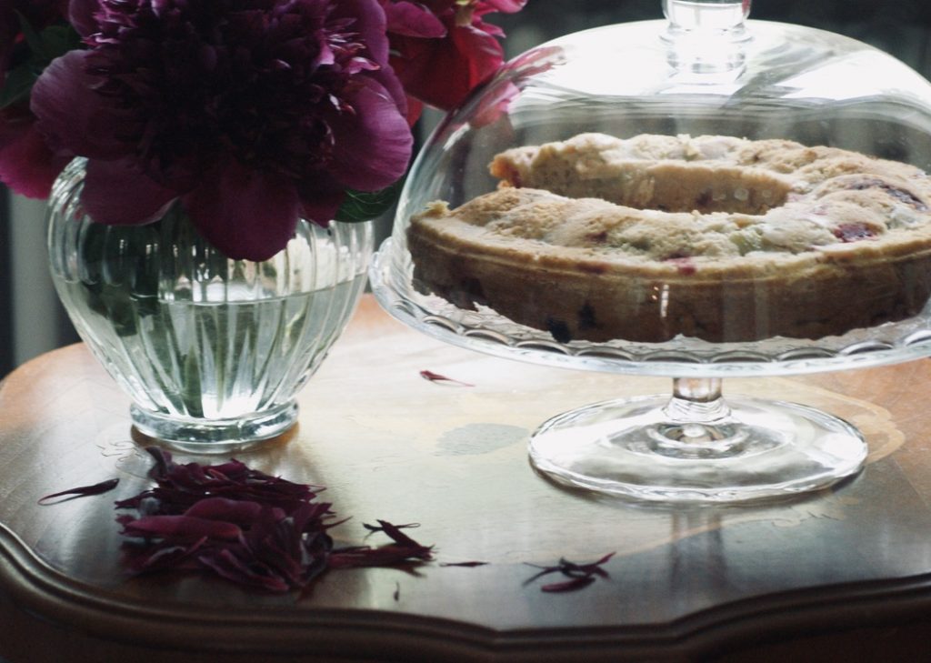 rhabarberkuchen-ruehrkuchen-himbeeren-amarettini